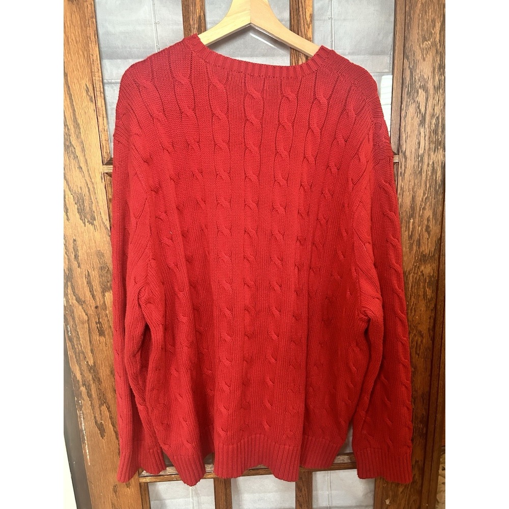 POLO BY RALPH LAUREN PONY MENS RED SWEATER 3XL 100% COTTON BLUE Pony - Picture 7 of 10